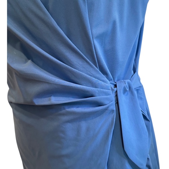 Kay Unger “Annie” Wrap Walk-Thru Jumpsuit Blue – Size 12 - Picture 2 of 9